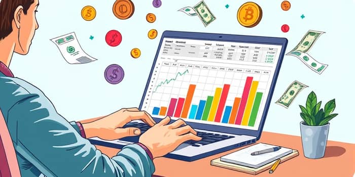 Organize uma planilha simples para monitorar entradas e saídas