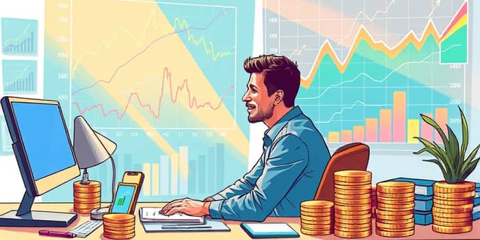 Acompanhe o progresso financeiro com gráficos simples